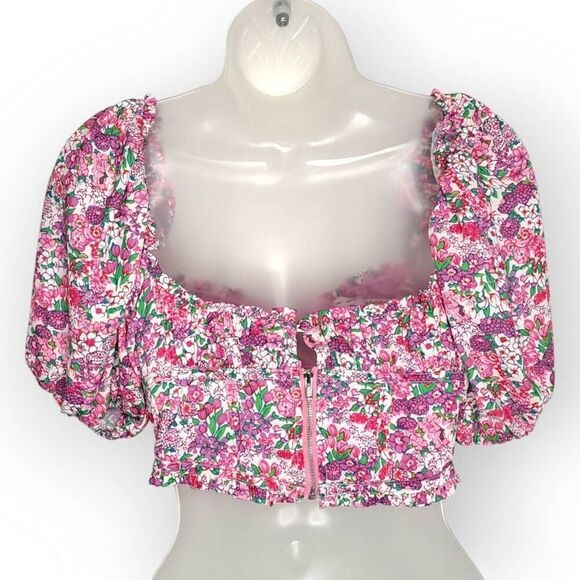 For Love And Lemons Pink Floral Blouse - Picture 3 of 9
